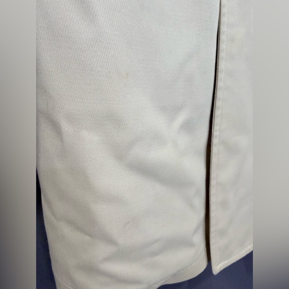 London Fog Tan Trench Coat with Checkered Interior - Picture 13 of 14